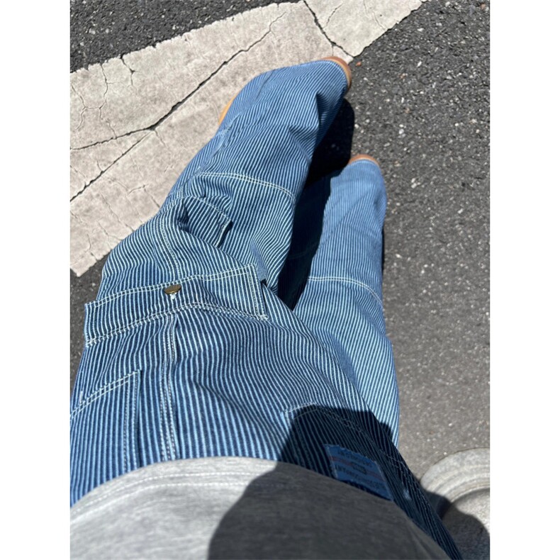 【网图】条纹工装牛仔男款夏季设计感美式复古裤子KZ23CC-特P58,男装工装外套,星座1007（原301D）