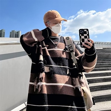 美式圆领毛衣男慵懒风休闲针织衫MY156P35，男装针织衫/毛衣，星座1116-2