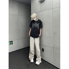 【网图有货】三条杠条纹织带裤子夏季直筒速干运动裤K22LL-特P40，女装休闲裤，星座1007（原301D）