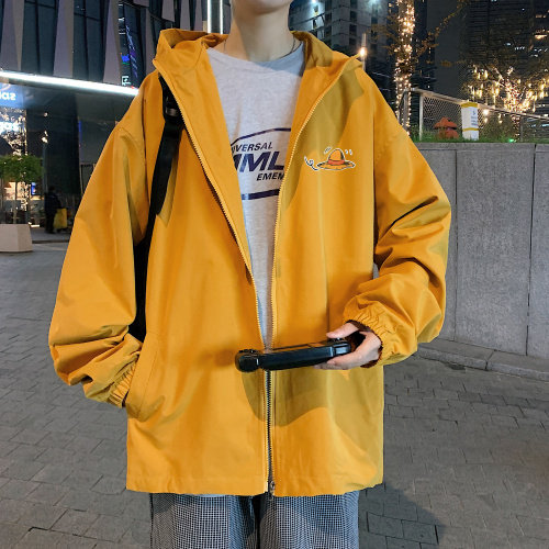 ！春秋新款港风休闲连帽夹克男宽松外套男装DJK245-P45图片
