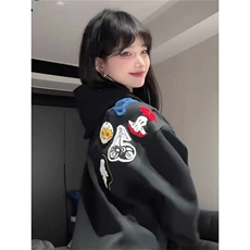 WE1738-P54美式复古重磅连帽卫衣男设计感小众，男装卫衣，电商B323A