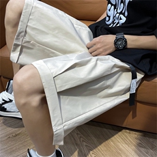 夏季美式高街直筒阔腿西裤男潮牌阔腿休闲五分运动短裤K7215-P30，男装休闲裤，星座512-3