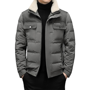2023冬季90%鸭绒羽绒服男士羊毛立领休闲保暖羽绒服男HB9912-P235图片