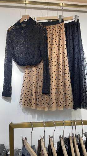 款号2109，波点潮流半裙，女装半身裙，贝纳拉