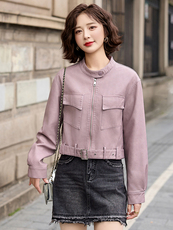 海宁皮衣女真皮2025年新款爆款高端绵羊皮时尚立领短款皮夹克外套，女装皮衣，臻衣坊