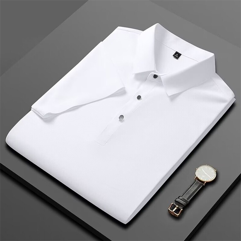夏款男POLO衫冰丝纯色休闲商务保罗衫T恤大码M-4XLPL1199P40,男装Polo衫,星座1013