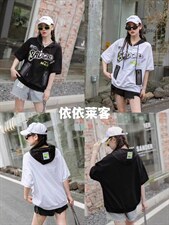 现货撞色帽时尚小衫,其它,依依莱客