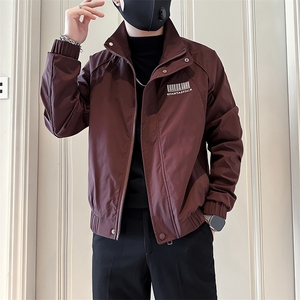 高级痞帅炸街男士立领夹克外套社会小伙店主风301C-JK17-P98控138图片