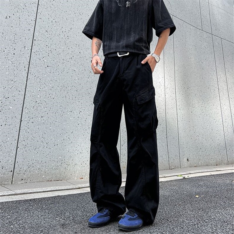 春夏季新款美式复古解构多口袋设计感工装裤男女XZ201-KZ017P58，男装工装外套，星座201