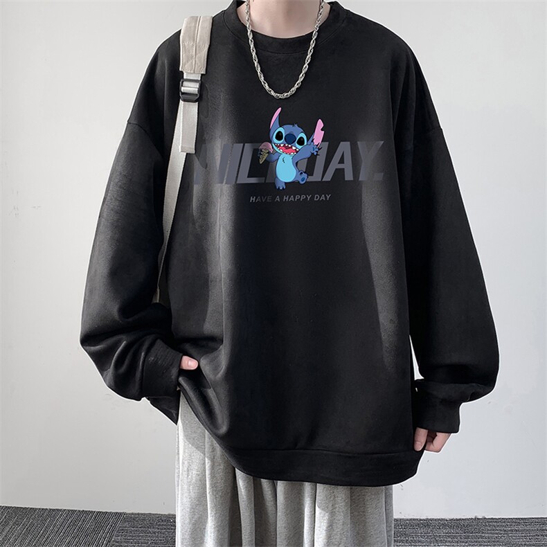 控58麂皮绒卫衣男大码重磅长袖t恤男 JW81173-P38图片