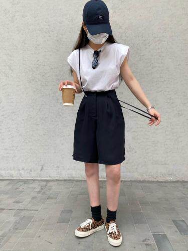 韩版背带短裤，女装，LIN.Y