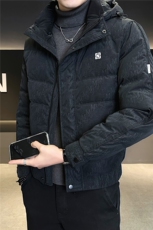 9508-M-4XL-P225标50绒店主风男士休闲满印休闲连帽羽绒服外套，男装羽绒服，电商B255