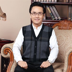 爸爸秋装毛衣外套中老年人针织衫开衫男爷爷春秋季上衣服加厚外穿图片