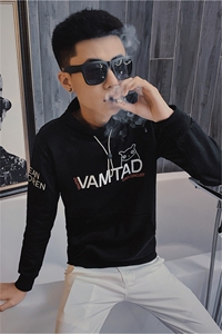5秋装新款长袖卫衣社会精神小伙刺绣个性帅气卫衣C301B-WY05图片
