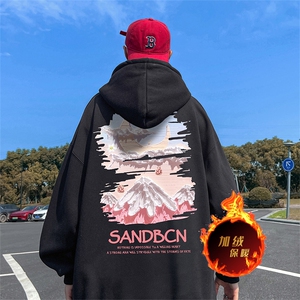 数据500克重磅秋冬美式加绒加厚卫衣外套Y132常规特P35绒P40图片