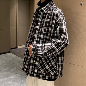 呢料加厚港风情侣宽松大码夹克外套男//A338-1W15P90,男装夹克,电商D325
