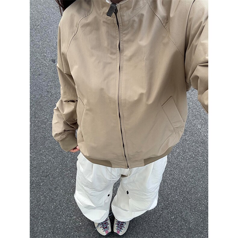 高品U家同款春季哈灵顿夹克男女立领茄克宽松休闲外套A1333-P85,男装夹克,星座1505