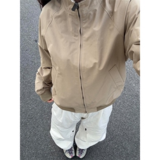 高品U家同款春季哈灵顿夹克男女立领茄克宽松休闲外套A1333-P85，男装夹克，星座1505