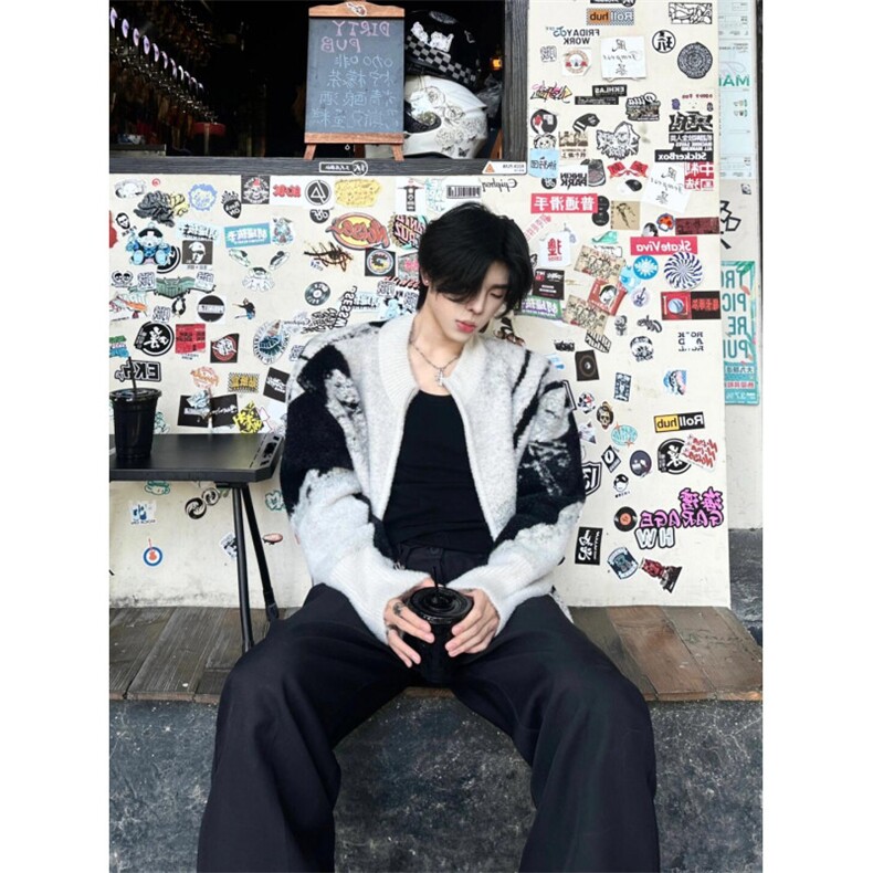 【有货】cleanfit撞色毛衣男高级痞帅开衫针织衫B06LL-特P68,男装针织衫/毛衣,星座1007（原301D）