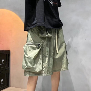 机能风工装拉链口袋短裤男生炸街五分运动阔腿冰丝速干DKC199-P43图片