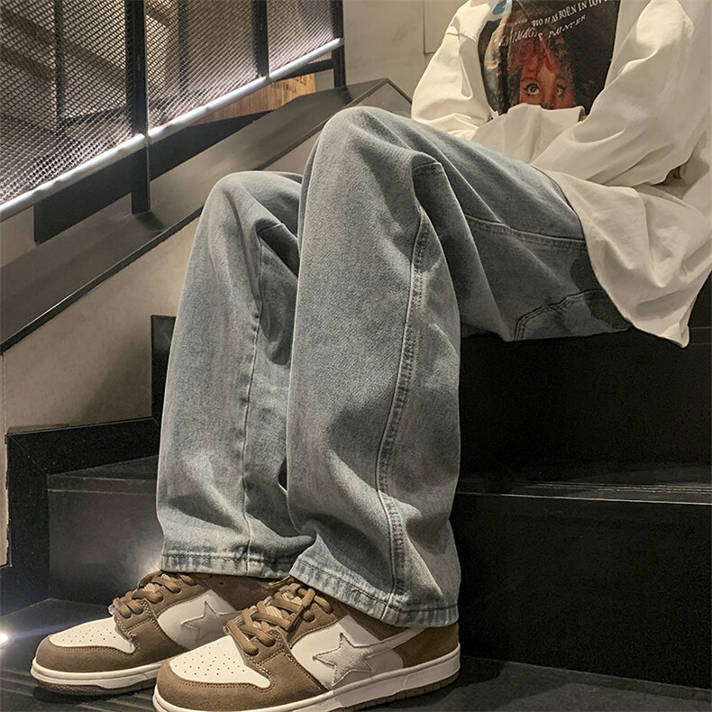 四季百搭直筒宽松牛仔裤D321NK103特P4580%棉20%聚酯纤维,男装牛仔裤,电商D321