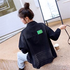 牛仔外套女短款2025春秋新款小个子妈妈宽松时尚牛仔衣夹克衫上衣，女装牛仔外套，意芙