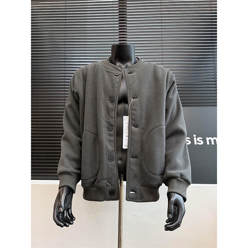 高品高密加绒加厚情侣保暖棒球领摇粒绒夹克外套男女A1303-P78,男装夹克,星座1505