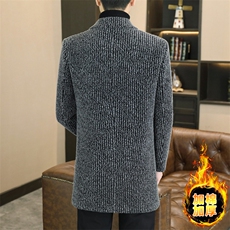 加棉加厚西装领大码中长款型男商务休闲青年外套男A03-P165，男装西服套装，星座310B-3