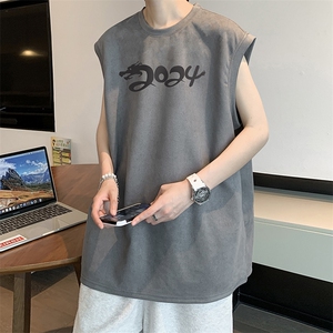 量大优可提供视频2024夏季美式麂皮绒背心D223A-BP2418-P18图片
