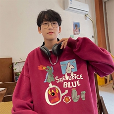 ！圆领卫衣男装港风长袖T恤男外套男WY236-特P23，男装T恤，电商B367