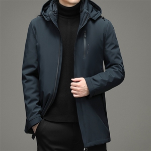 纯色羽绒服男可脱卸帽中年男休闲宽松爸爸冬装外套MYYL92121-P350图片