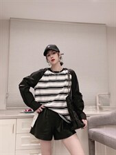 拼袖条纹大版TＭL，其它，可纳奇