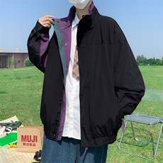 新款日系机能撞色立领机能复古宽松夹克潮休闲冲锋衣JK0256-P70，男装夹克，星座308B-1