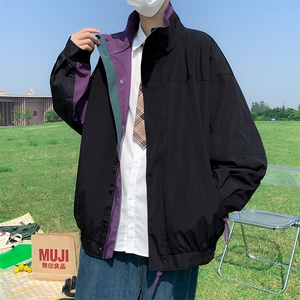 新款日系机能撞色立领机能复古宽松夹克潮休闲冲锋衣JK0256-P70图片