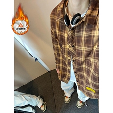 冬季格子衬衫休闲内搭衬衣高级感外套男C2158-特P28/CJ9738-特P40，男装衬衫，电商A007