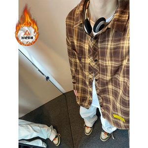 冬季格子衬衫休闲内搭衬衣高级感外套男C2158-特P28/CJ9738-特P40图片