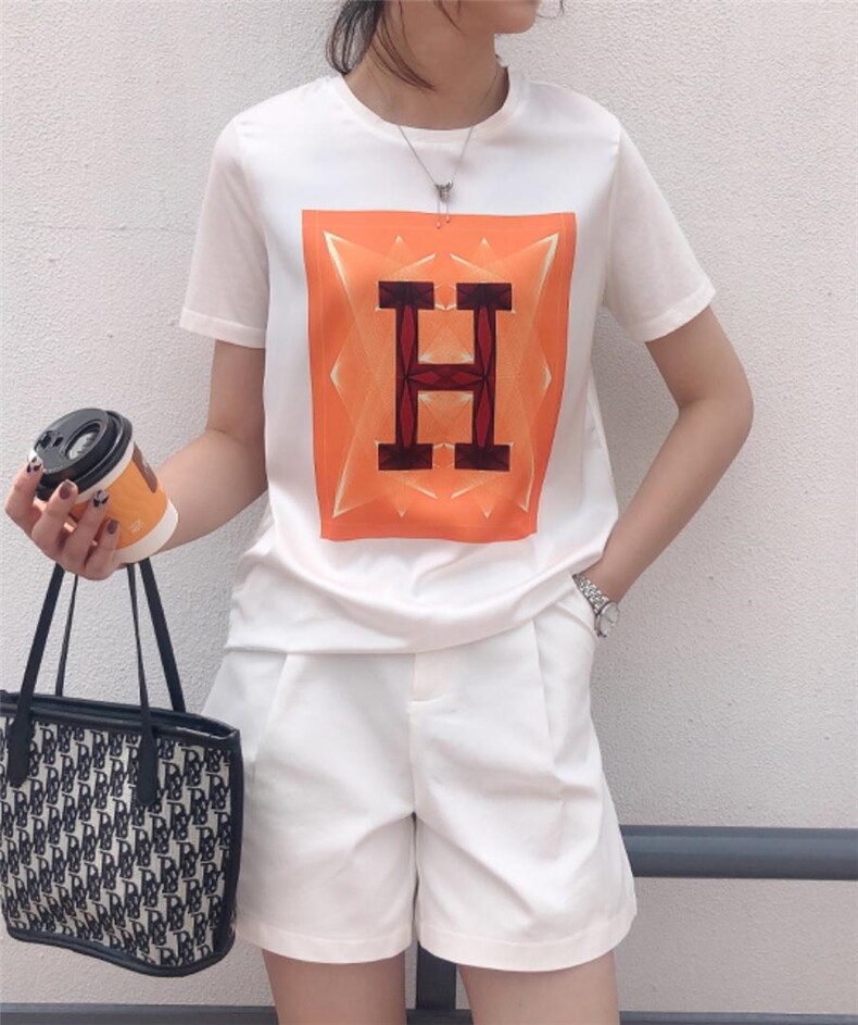 夏季新款高弹牛奶丝T，女装，格瑞琪