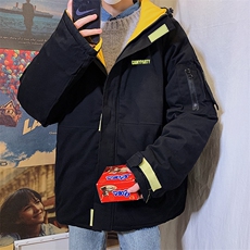 秋冬潮流工装连帽棉衣男休闲学生加厚百搭面包服现货W094-P80，男装棉衣，星座512-2