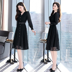 2022春季新款时尚气质蕾丝连衣裙，女装连衣裙，金典明美