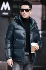 高品质脱卸帽短款90白鸭绒羽绒服外套中年男装加厚羽绒服夹克，男装夹克，钱塘723