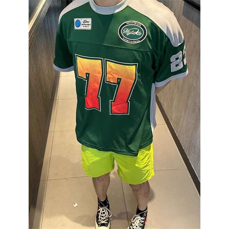 美式户外运动复古运动时尚透气短袖t恤球衣宽松潮牌TA87-P45,男装T恤,星座208-5