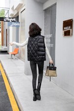 小香风羽绒马甲 90白鸭绒，女装马甲，衣佳佰分