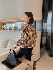 2021秋冬新款韩版休闲时尚毛呢格子外套，其它，巧析