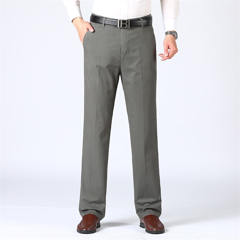 春夏新款2023年男士宽松直筒大板中老年爸爸弹力长裤商务休闲裤子，男装西裤，电商B360
