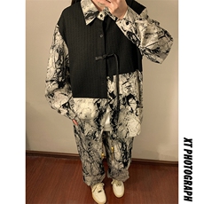 新中式长袖套装TZ88797P90衬衫CS88799P45控78裤子88798P45控68，男装衬衫，星座226-2