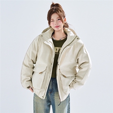 新款冬季大码羽绒棉服棉袄连帽工装韩版宽松外套A436-2533-P98，男装棉衣，电商A436