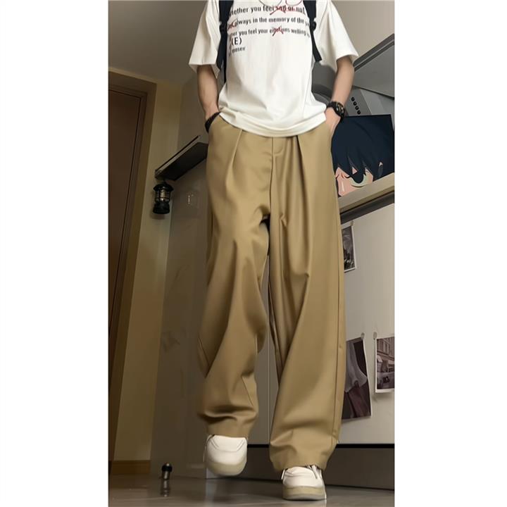 小众原创高级感垂感复古阔腿裤拖地男女长裤宽松西裤男女D510/P60,男装西裤,星座206（原A221）