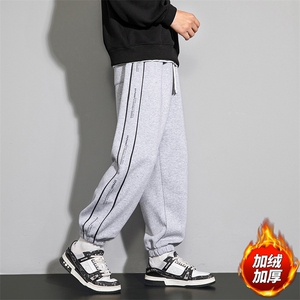 秋季新款男束脚加绒休闲裤男休闲百搭YOA景卫裤K3206H-P50控78图片