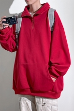 1360克重磅半拉链POLO衫50%棉50%涤纶大码M-5XL卫衣男WY77077P65，男装Polo衫，星座226-2