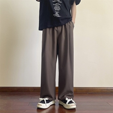 男新款潮牌百搭宽松阔腿长裤春季美式复古休闲工装裤K6327-P32，男装休闲裤，星座512-2